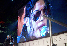 Navi is interviewed in London's Leicester Square at the premiere of 'Michael Jackson's THIS IS IT'