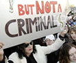 Navi continues to support Michael outside the court house with fellow MJ Fans